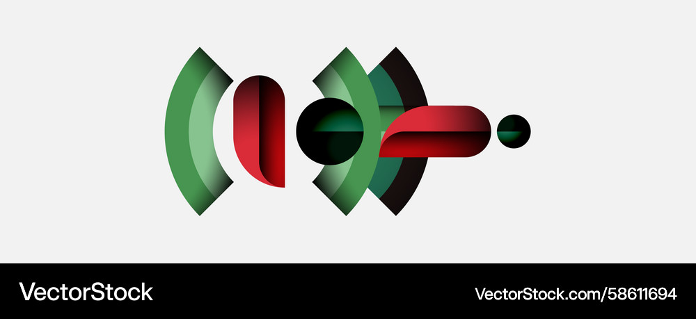 Abstract graphic design overlapping shapes create Vector Image