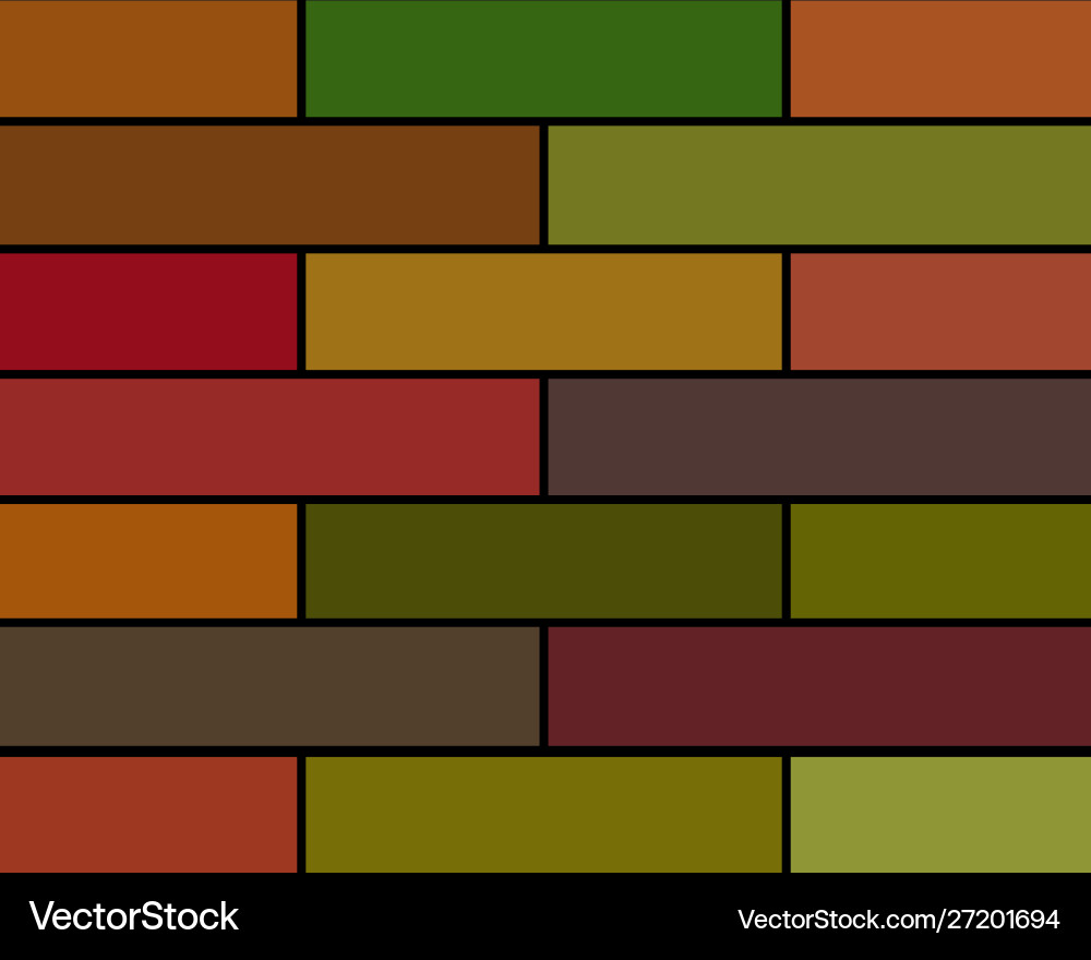 Background different colors with bricks Vector Image