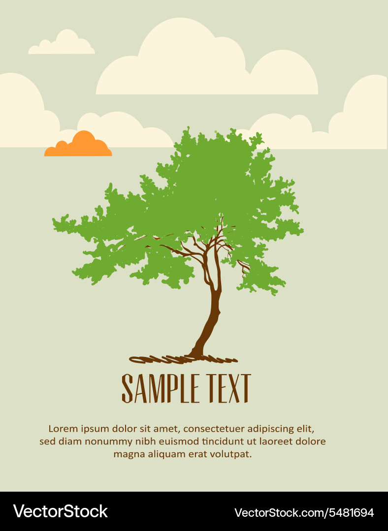 Background with tree Vector Image