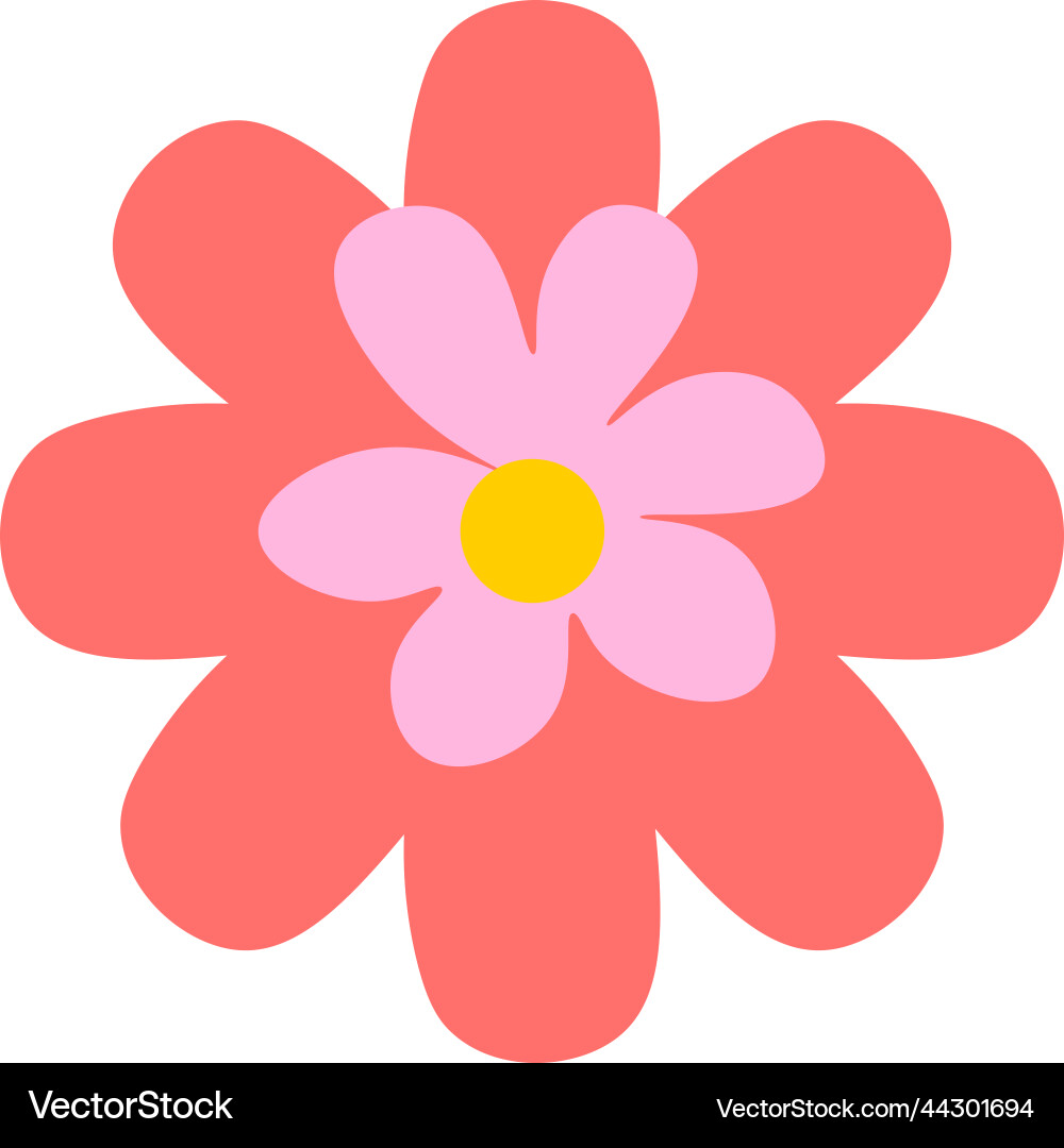 Blooming flower with tender petals spring season Blooming flower with tender petals spring season vector image