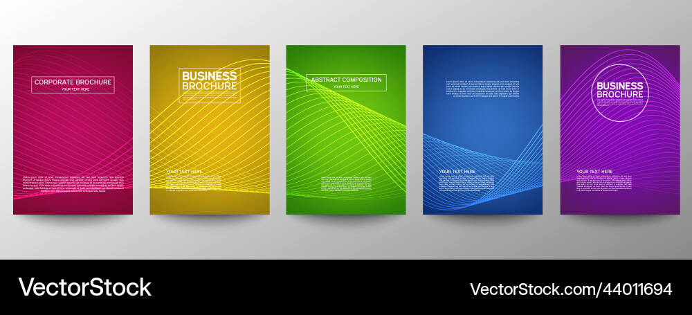 Cover geometric minimal set abstract line pattern Vector Image