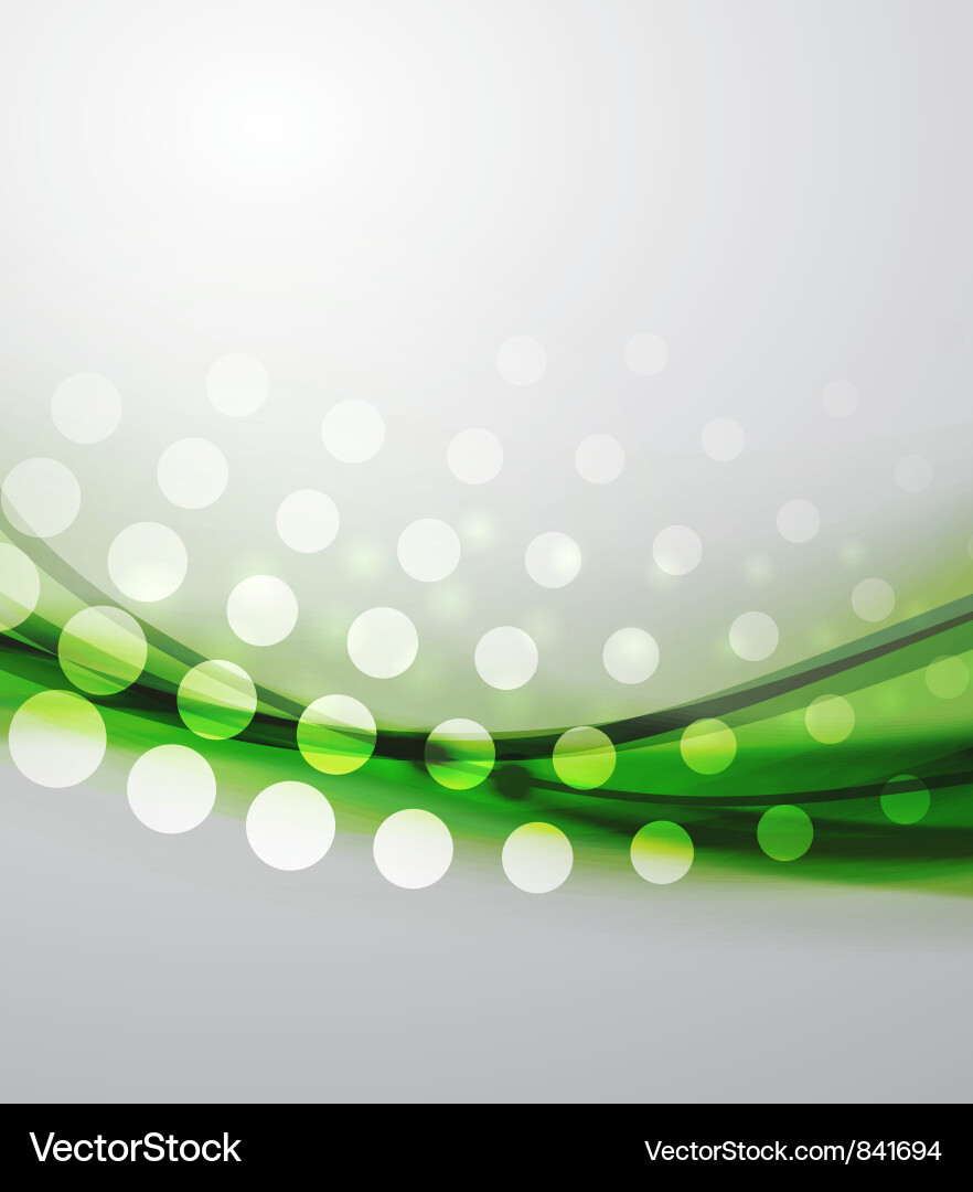 Dynamic Green Swirl Wave Vector Image