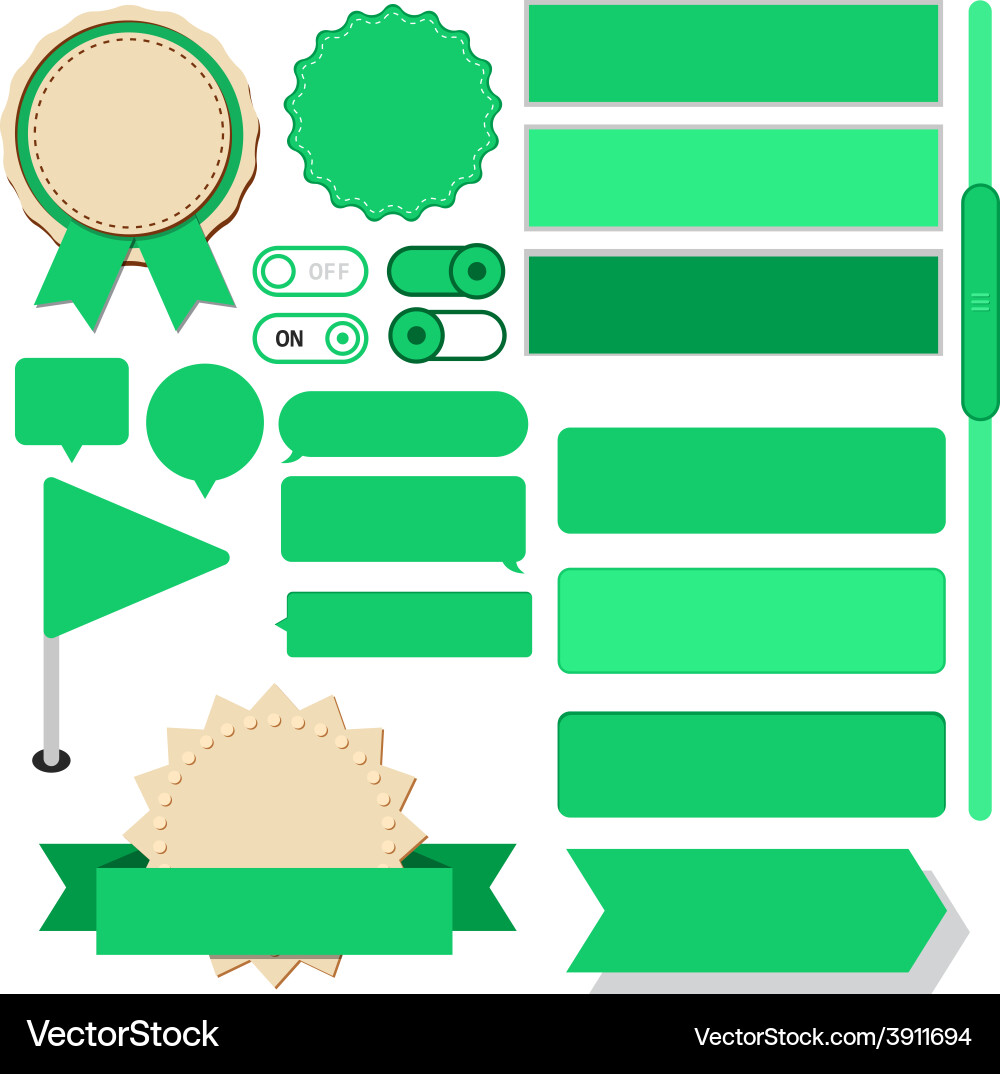Flat web design elements vector image