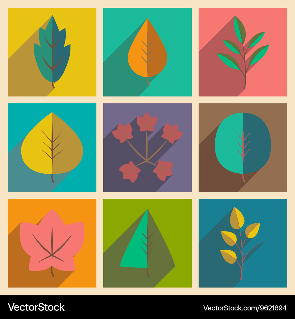 Flat with shadow concept and mobile application Vector Image