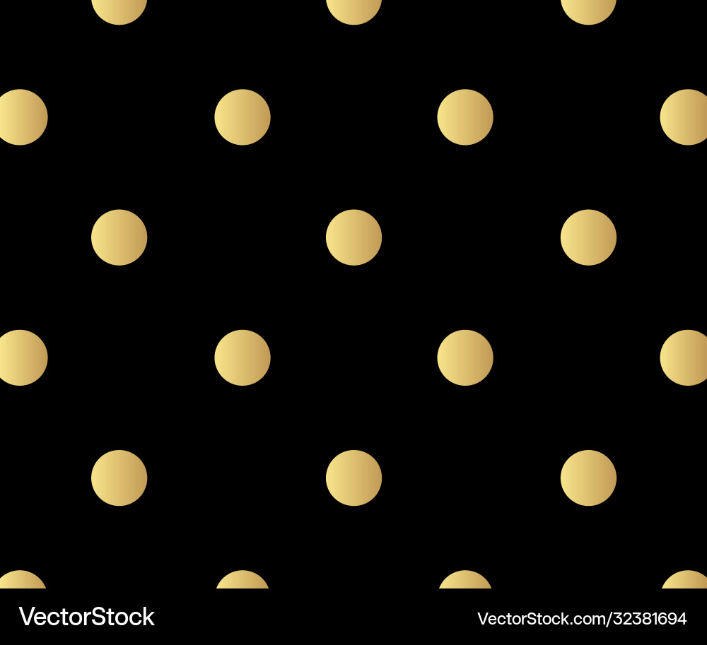 Gold polka dots pattern colorful background Gold polka dots pattern colorful background vector image
