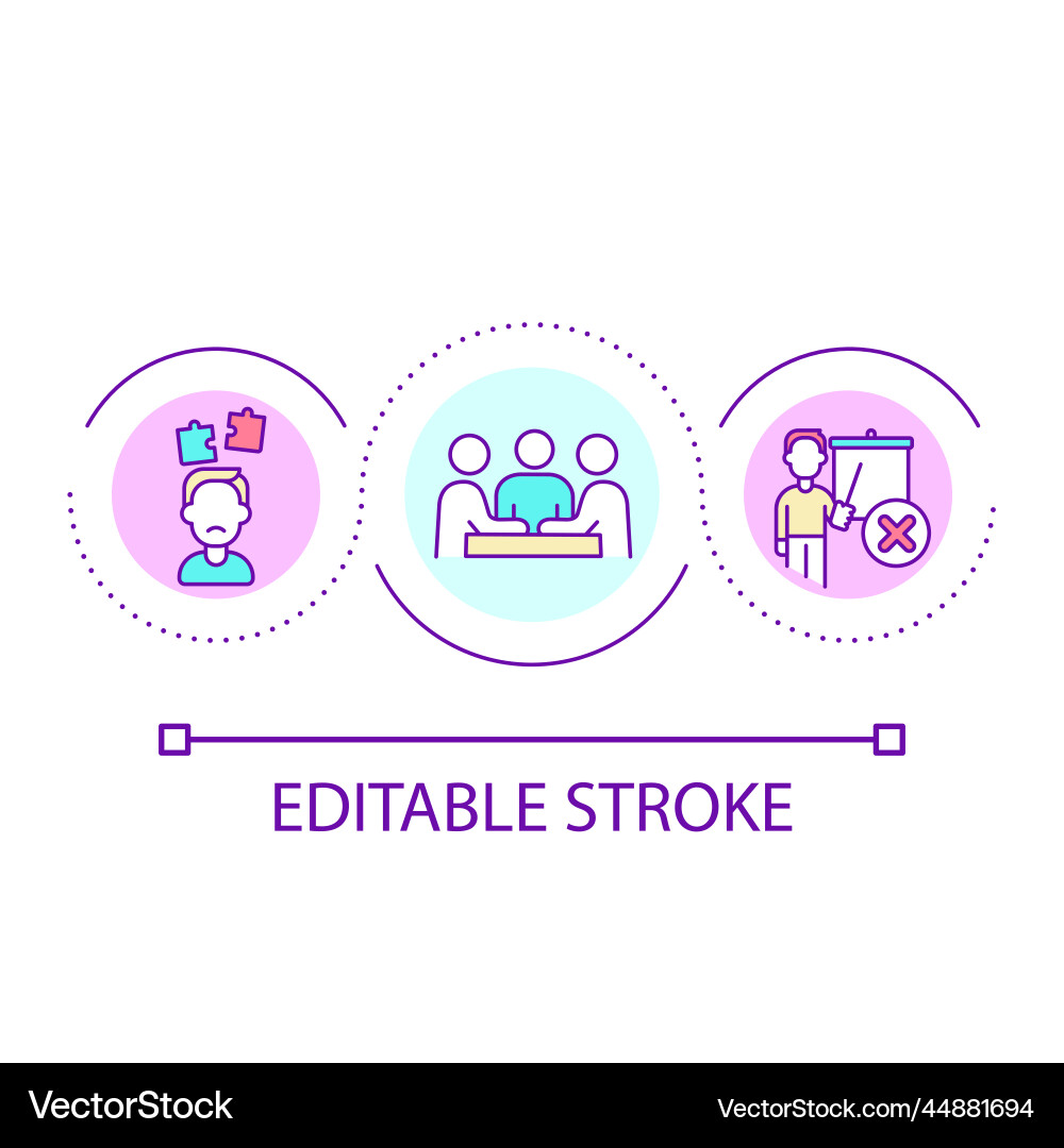 Hr management issues loop concept icon Hr management issues loop concept icon vector image