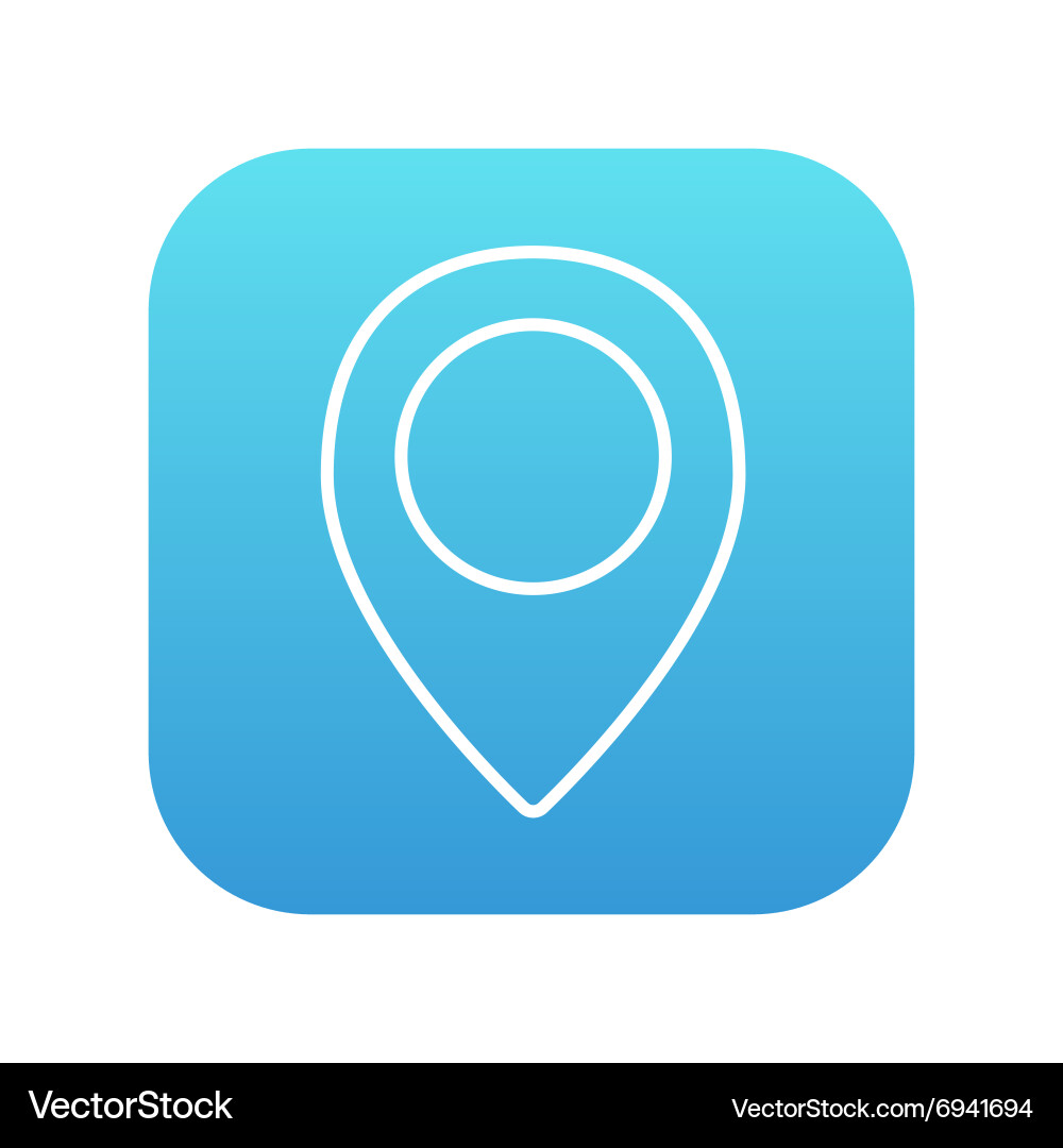 Map pointer line icon Vector Image