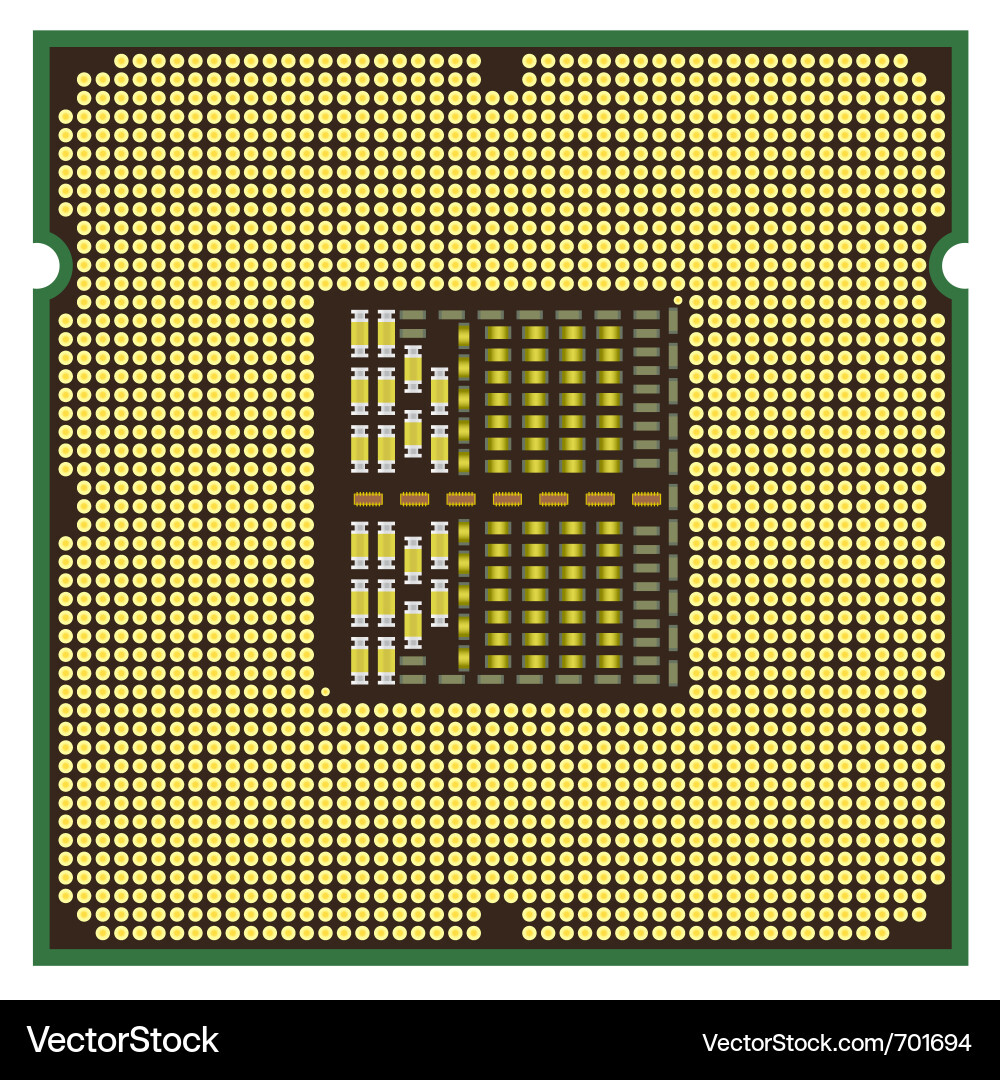 Moderne Computerprozessor Vektorbild