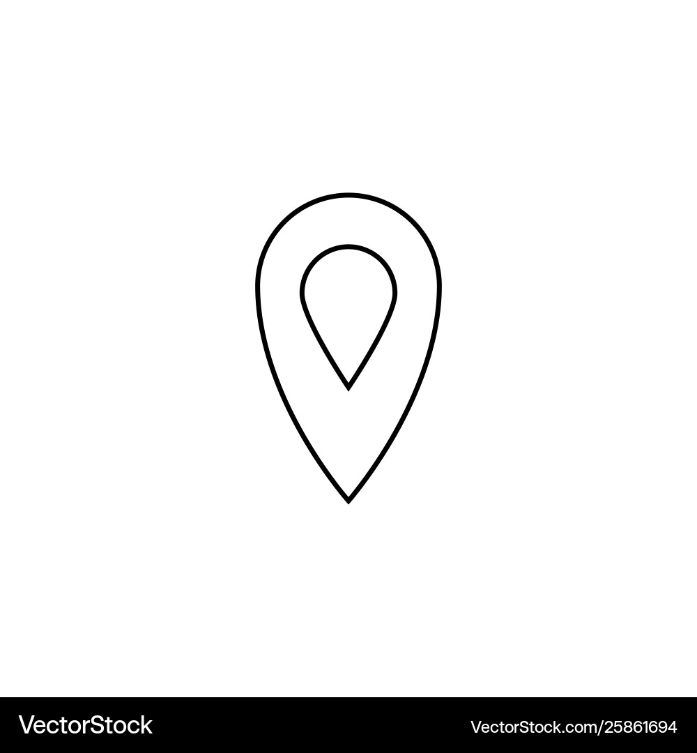 Navigation gps icon like a drop thin line google vector image