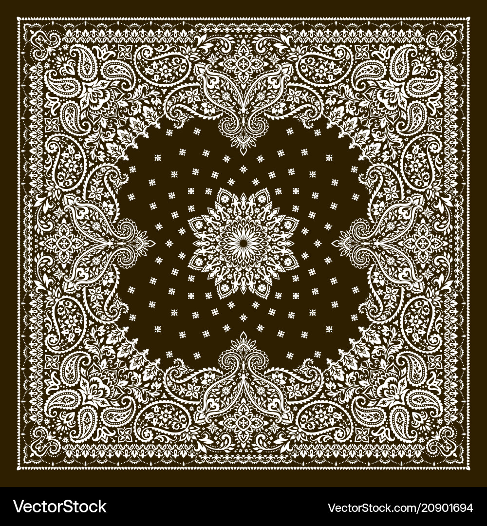 Paisley bandana print Paisley bandana print vector image
