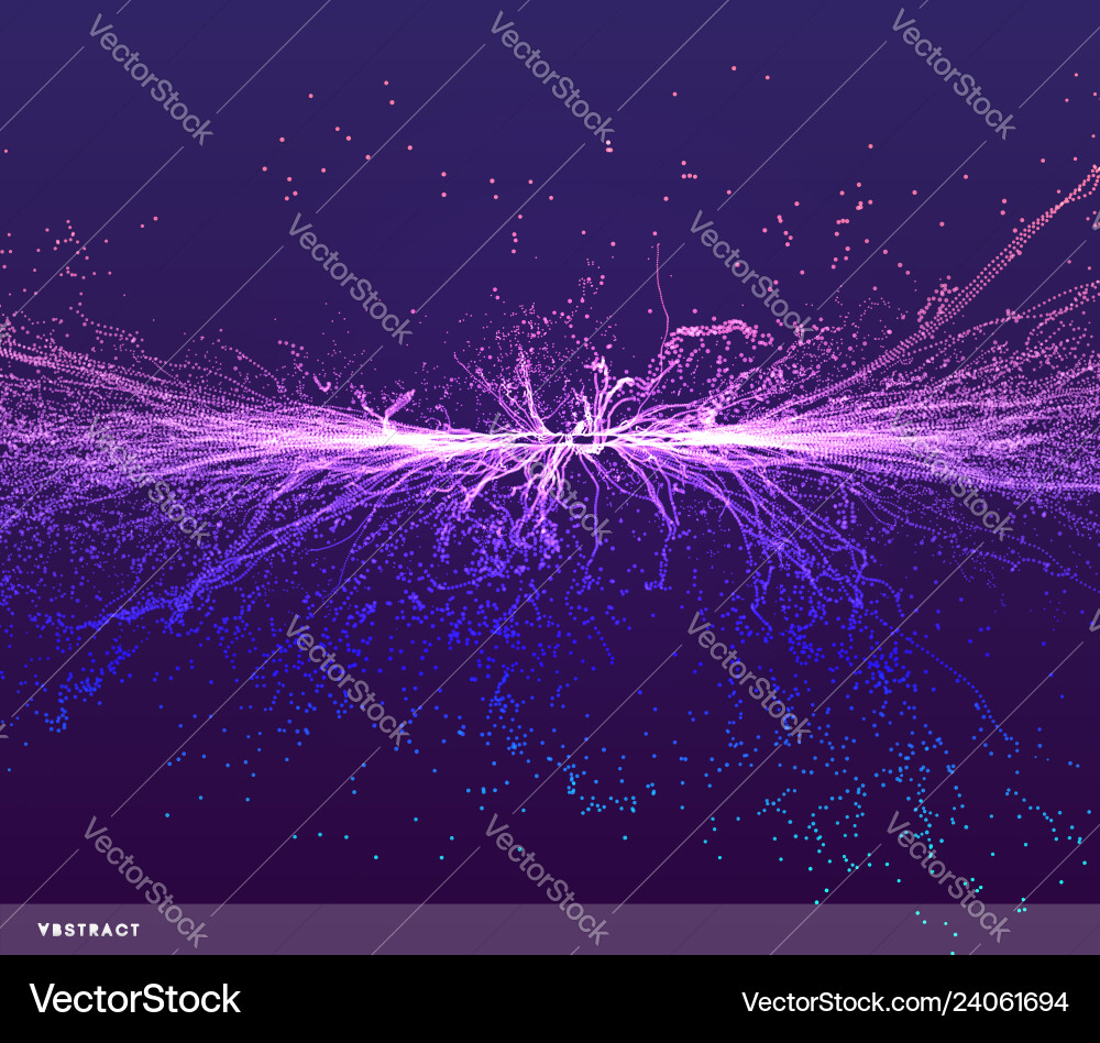 Point explode array dynamic emitted particles Point explode array dynamic emitted particles vector image
