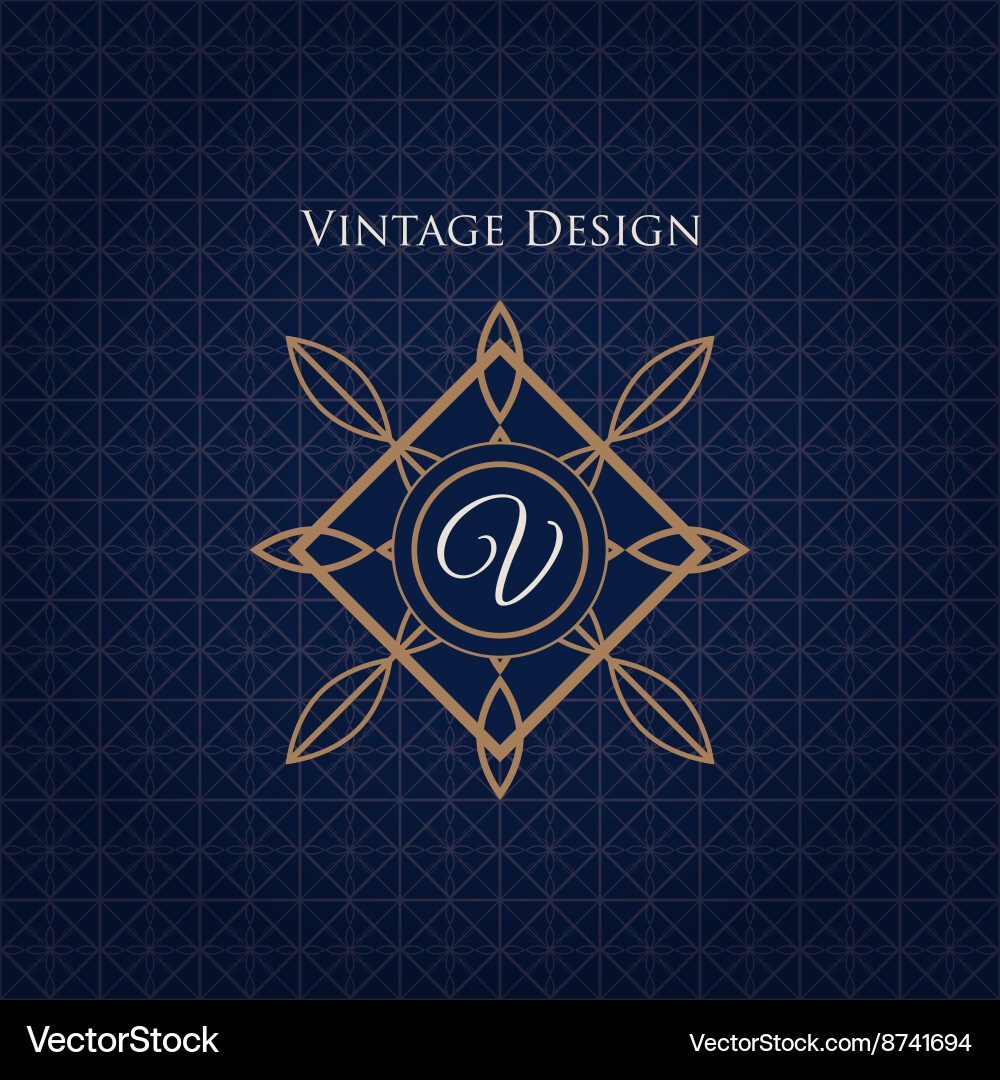 Simple and elegant monogram design template Vector Image