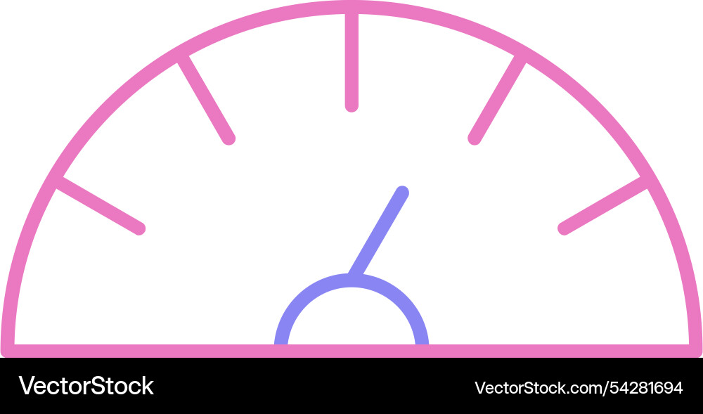 Speedometer line two colour icon Vector Image