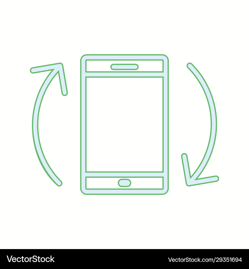 Unique auto rotation line icon vector image