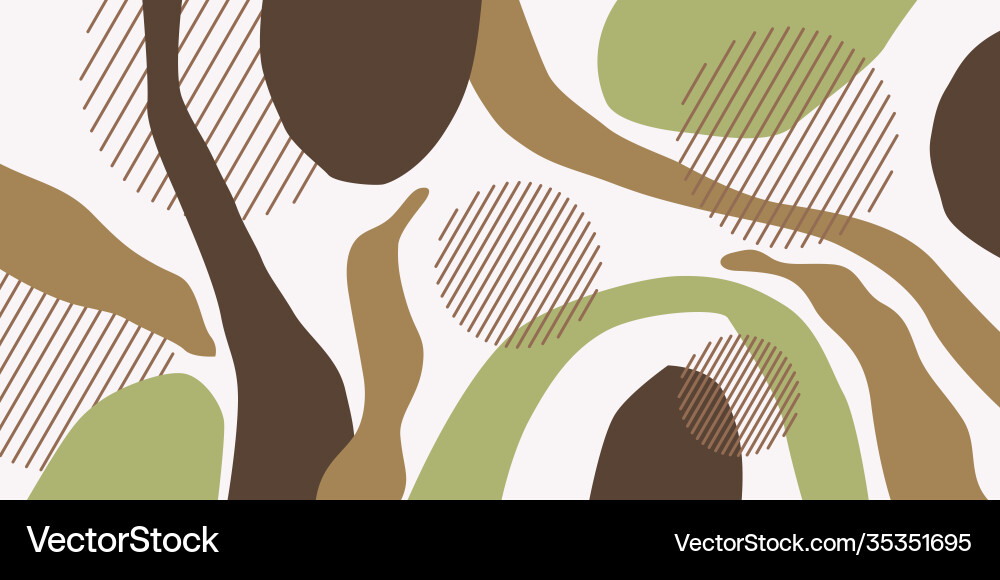 A composition with abstract elements in popular vector image