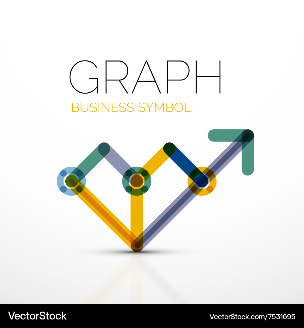 Abstract logo idea linear chart or graph Vector Image