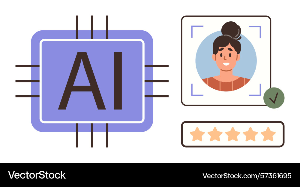 Artificial intelligence for face recognition and Artificial intelligence for face recognition and vector image