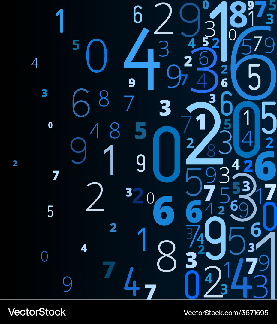 Background from numbers Vector Image