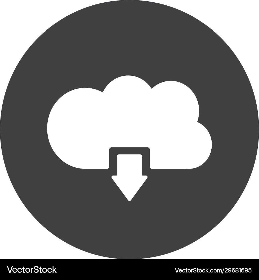 Cloud computing block flat style icon Cloud computing block flat style icon vector image