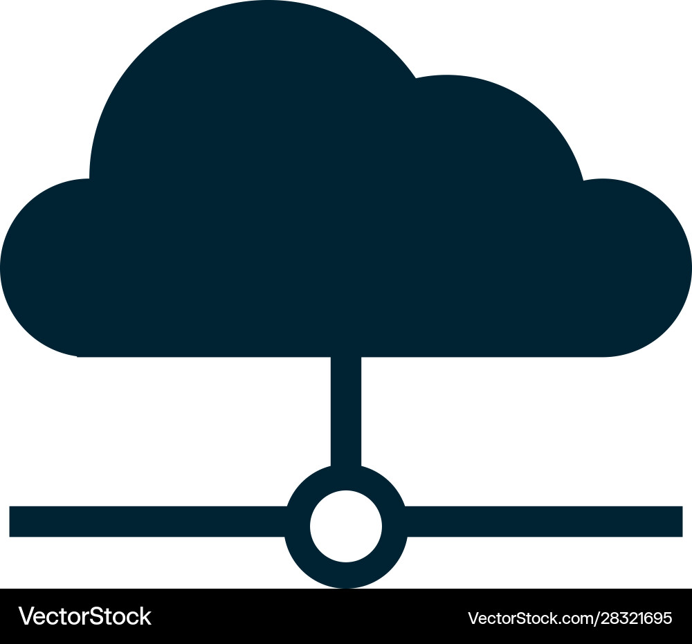 Cloud computing data isolated icon Vector Image