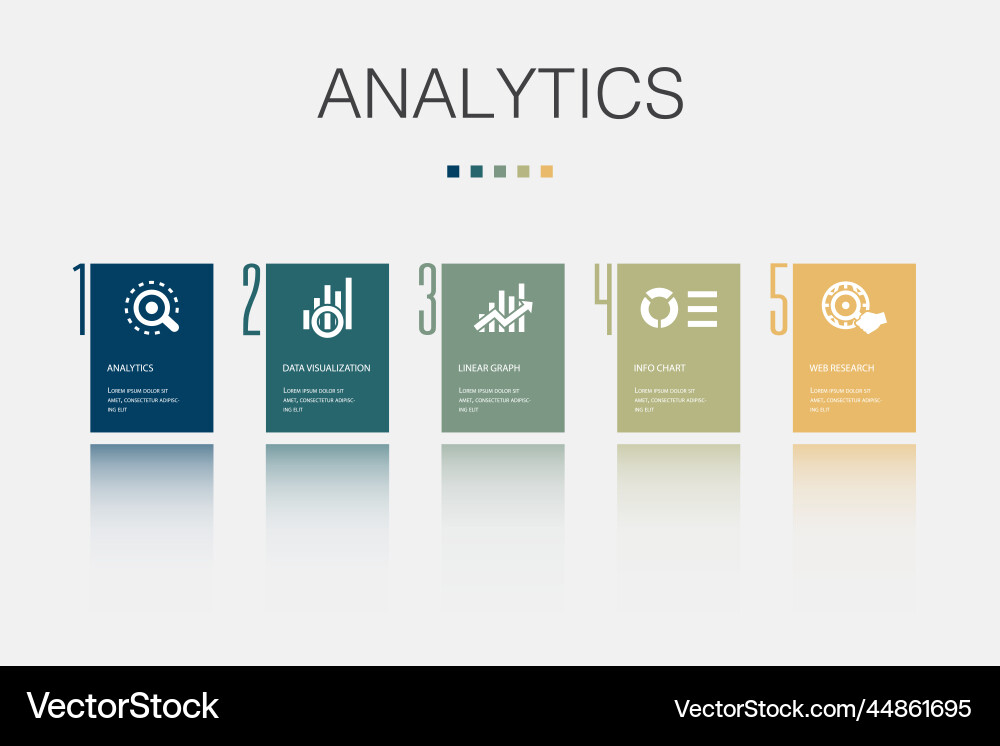 Data Insights: Linear Chart Infographic vector image