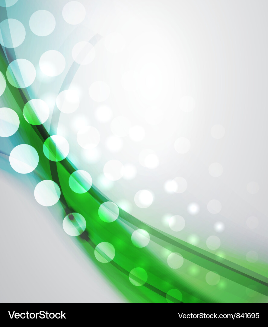 Dynamic Green Wave Background Vector Image