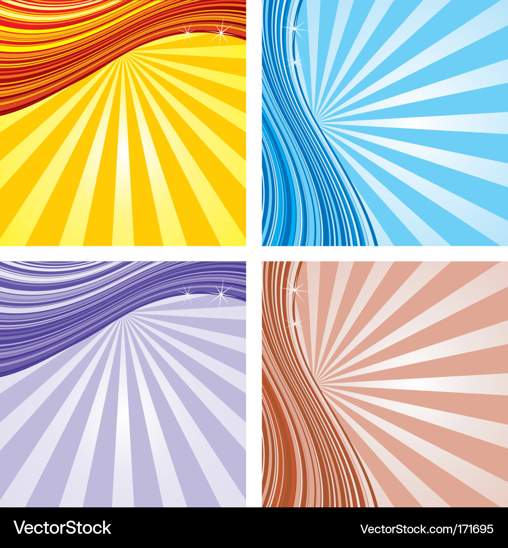 Dynamic Starburst Background Set vector image