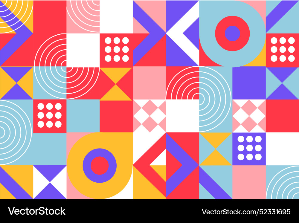 Flat design geometric pattern background Vector Image