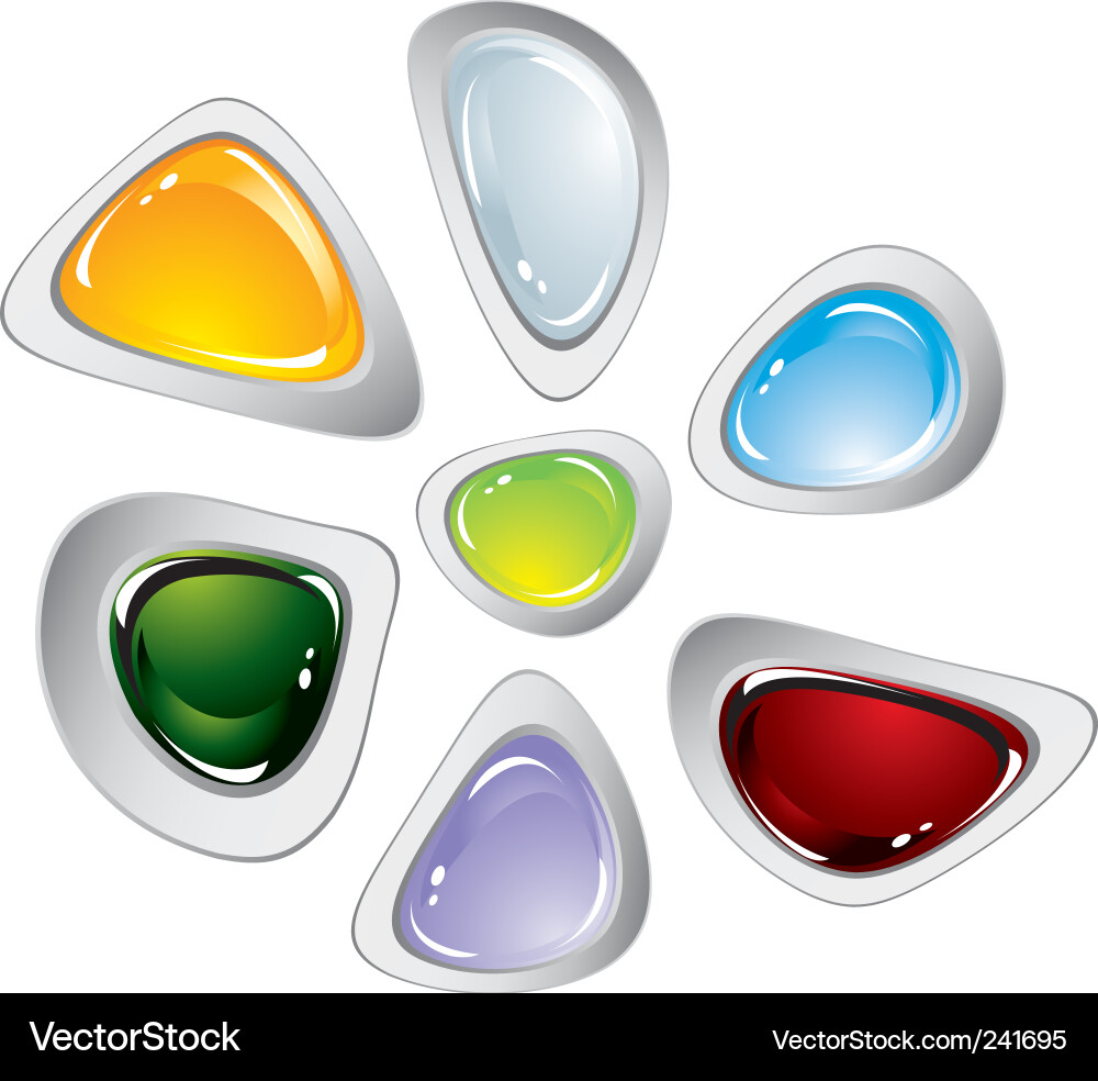 Flower from buttons Vector Image