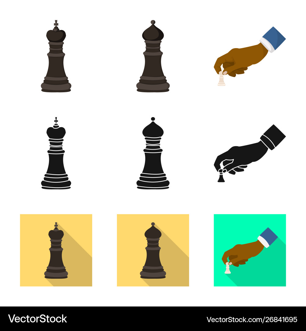 Isolated object checkmate and thin logo Isolated object checkmate and thin logo vector image