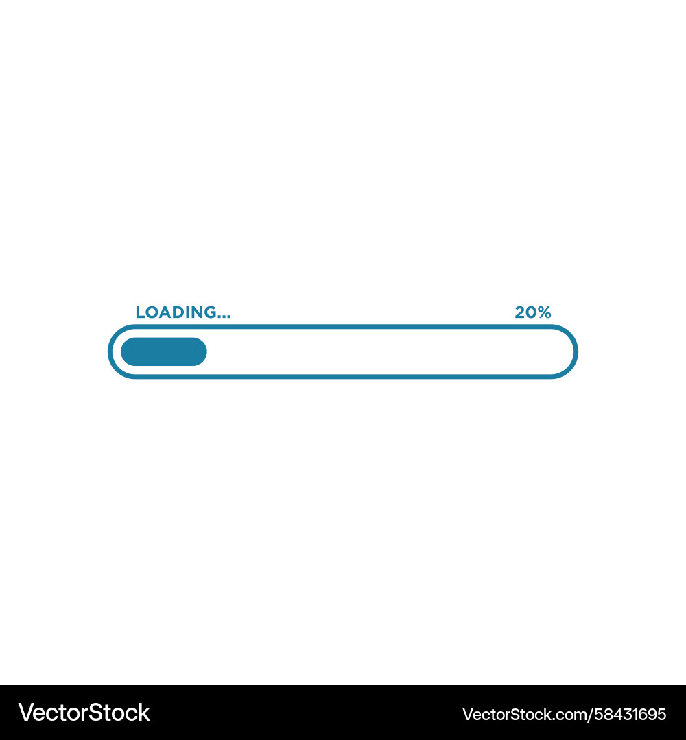Loading Progress Bar Icon Vector Image