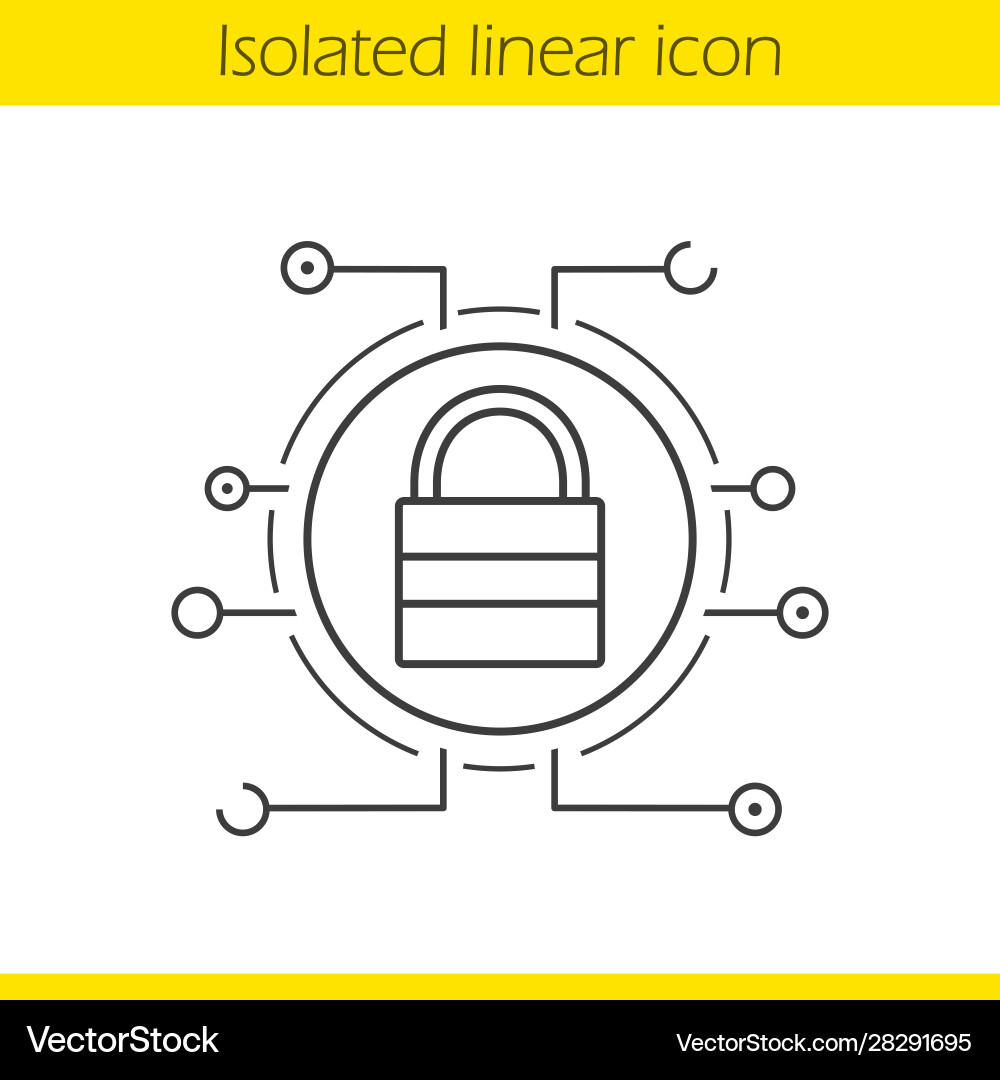 Lock linear icon Lock linear icon vector image