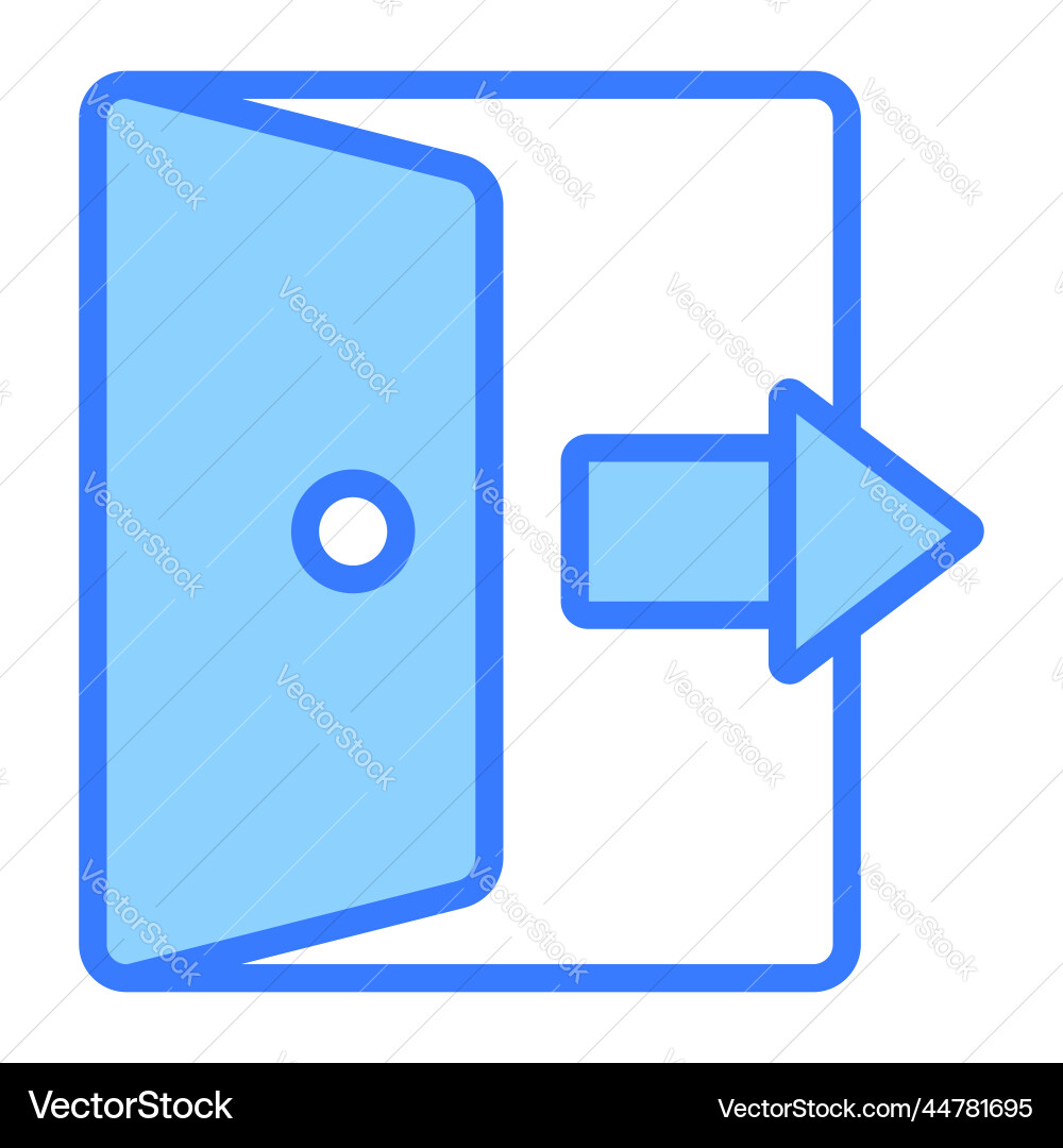 Logout icon user interface as a simple sign vector image