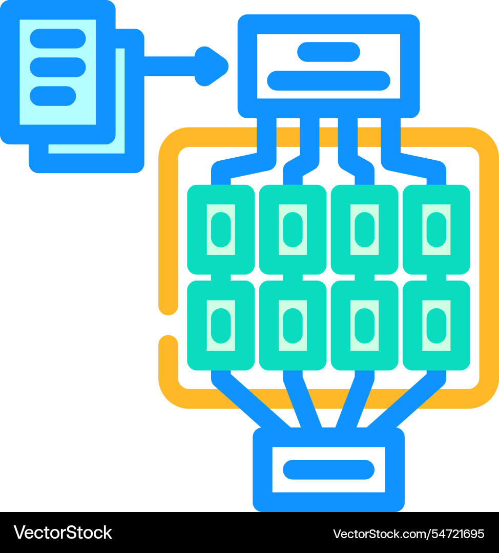 Natural language model nlp color icon vector image