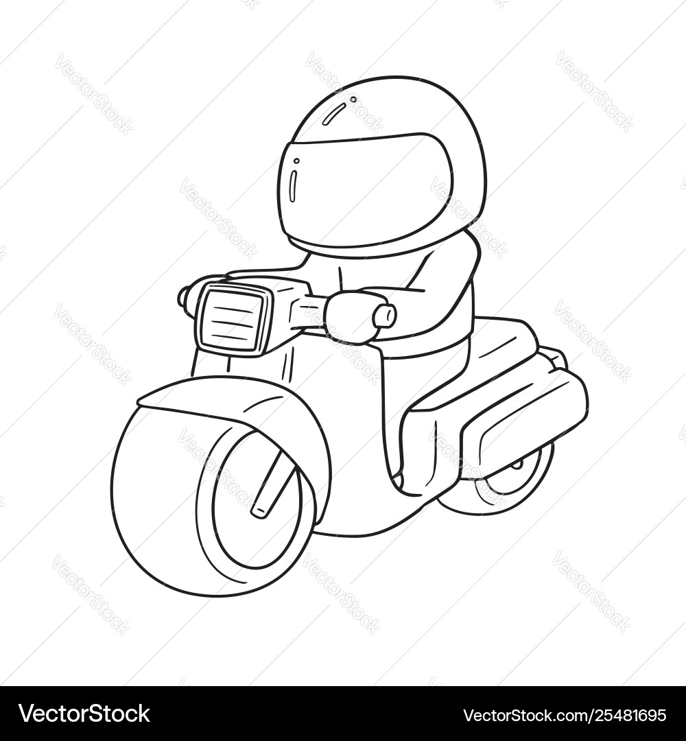 Riding motorcycle Riding motorcycle vector image