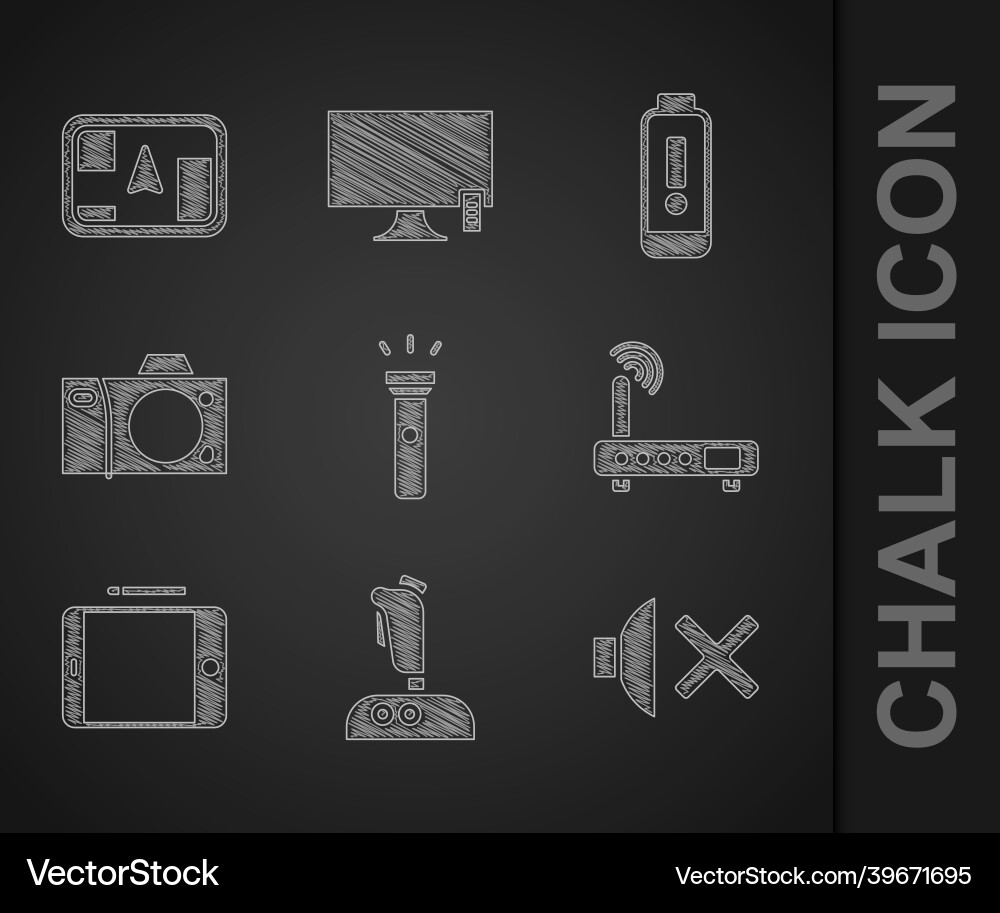 Set flashlight joystick for arcade machine Set flashlight joystick for arcade machine vector image
