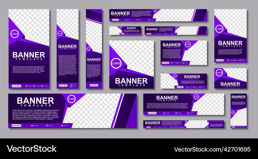 Set kreativer Web-Banner Standardgröße Set kreativer Web-Banner Standardgröße vektorbild