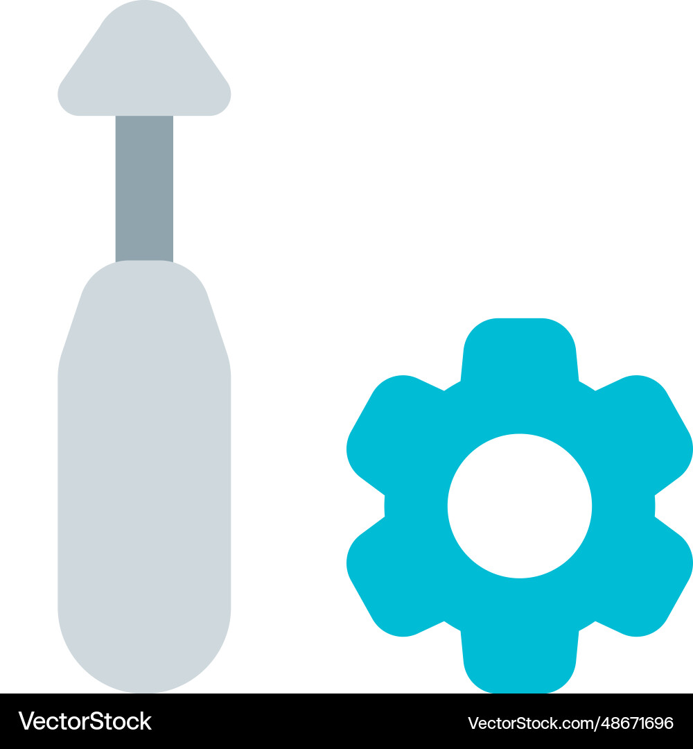 A tool for inserting and removing screws vector image
