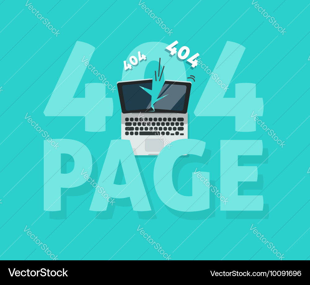 Abstract 404 error page vector image