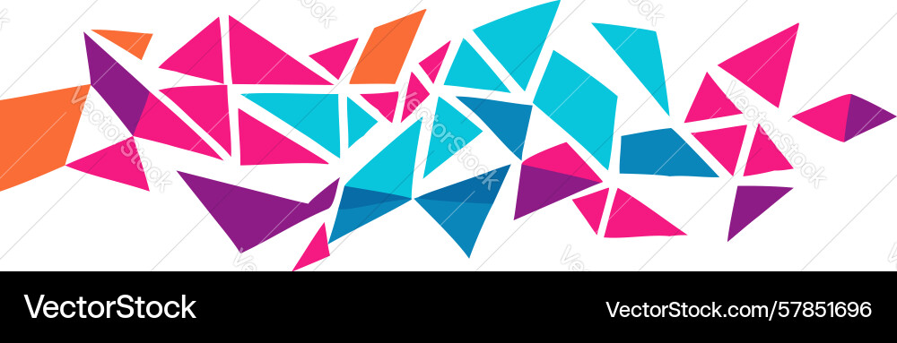 Abstract geometric shards colorful fragmented Vector Image