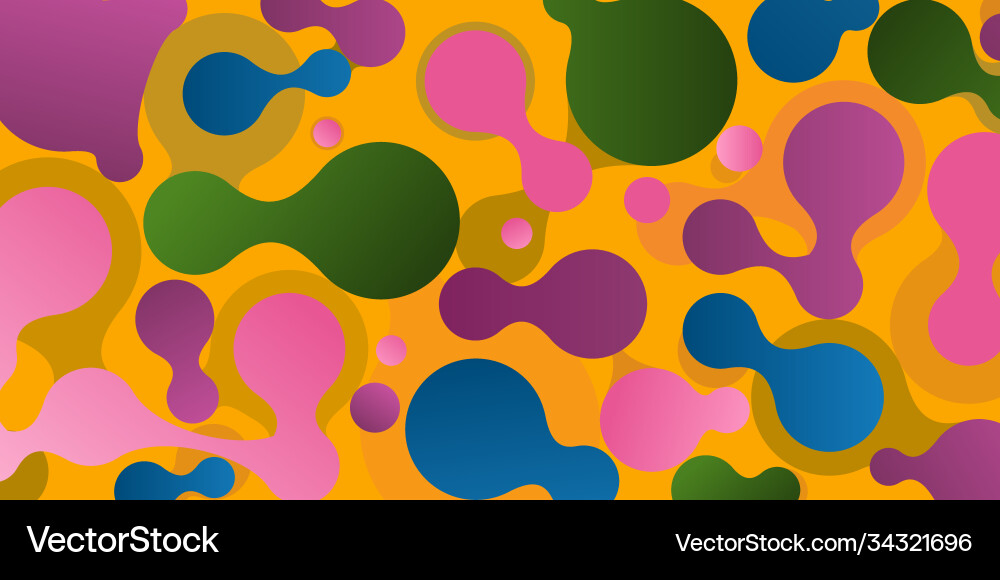 Abstract Metaball Gradient Vector Image