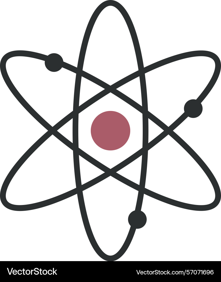 Atomic structure with orbiting electrons Vector Image