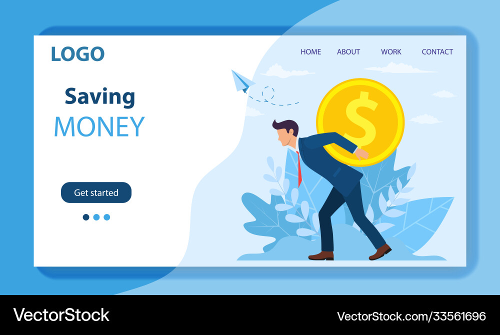 Businessman carries coin money Businessman carries coin money vector image