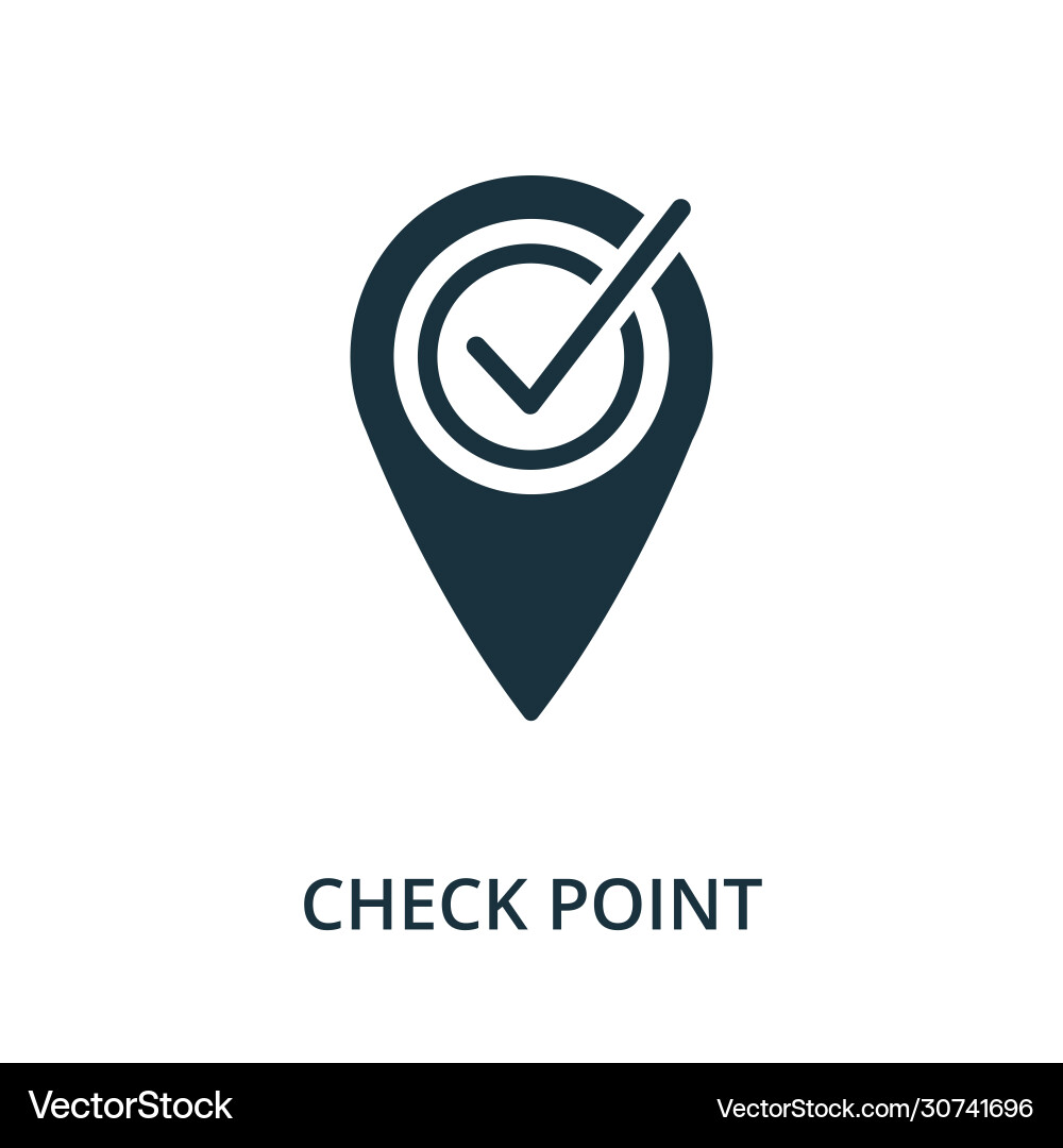 Check Point Icon - Simple Marker vector image