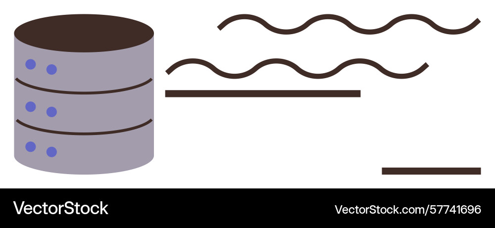 Database and structured data representation vector image