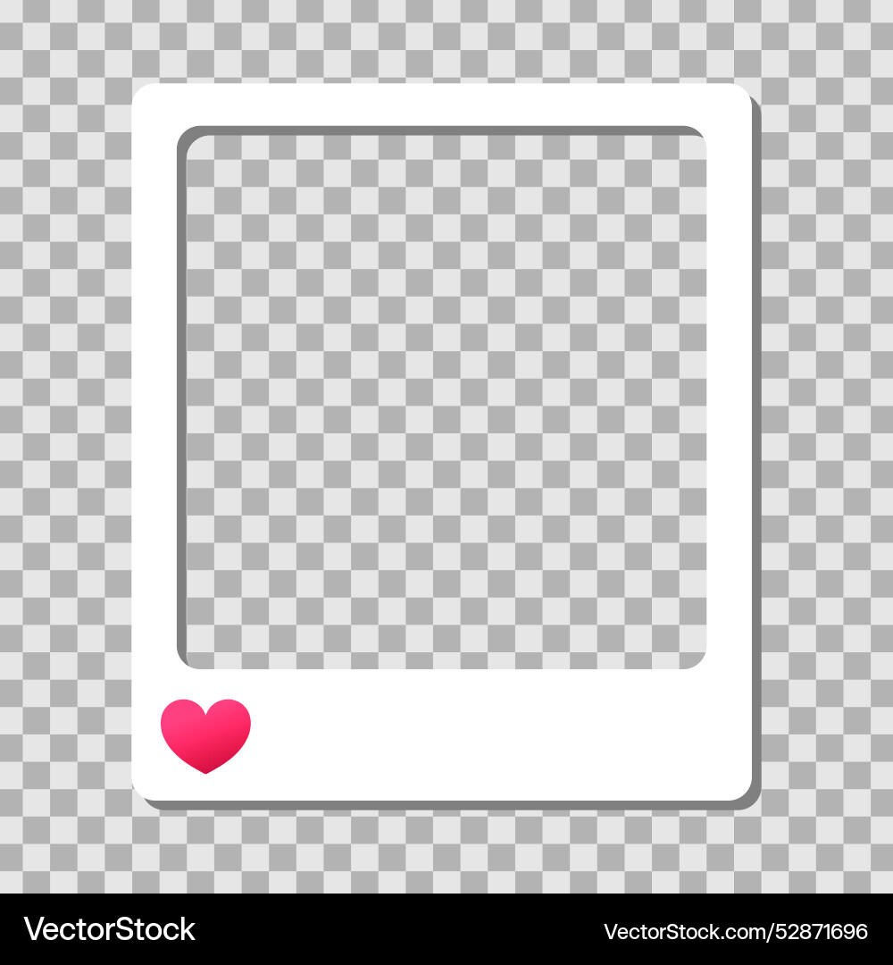 Empty photo frame isolated on transparent Empty photo frame isolated on transparent Vector Image