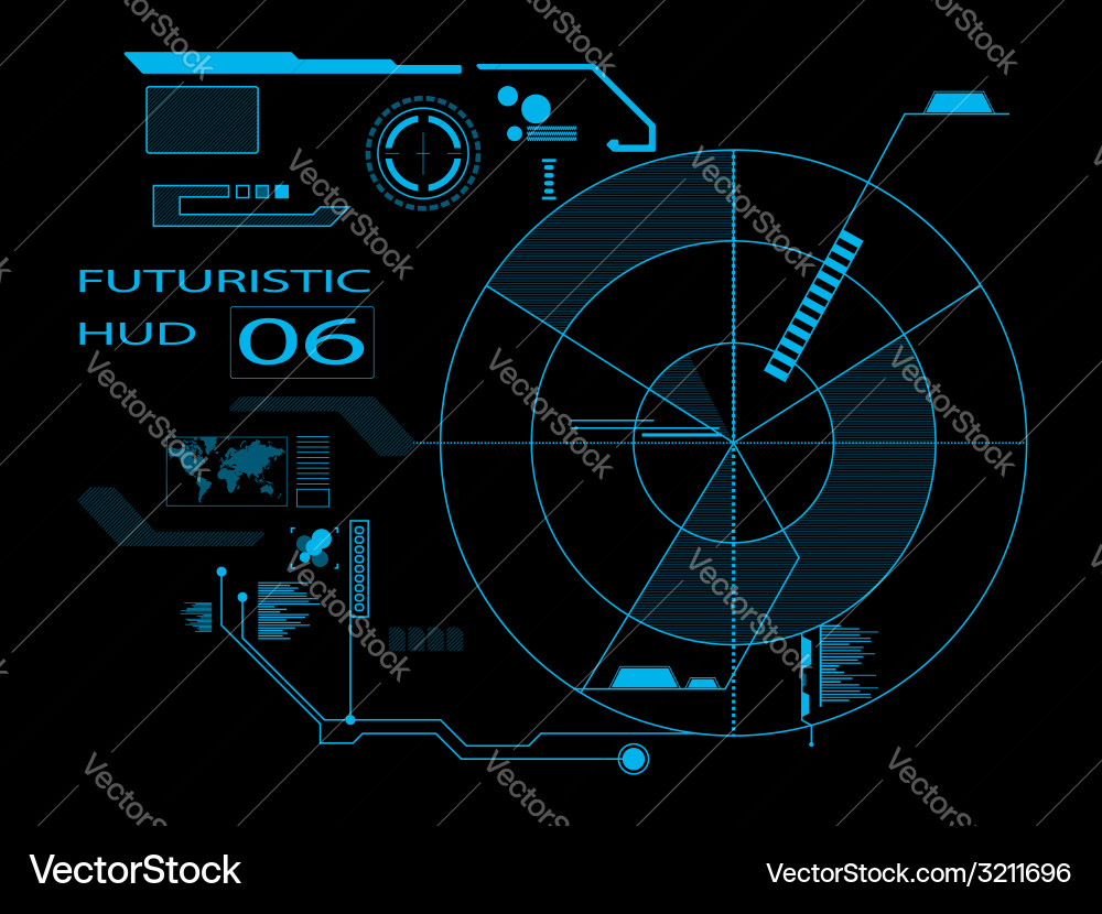 Futuristic user interface hud Royalty Free Vector Image