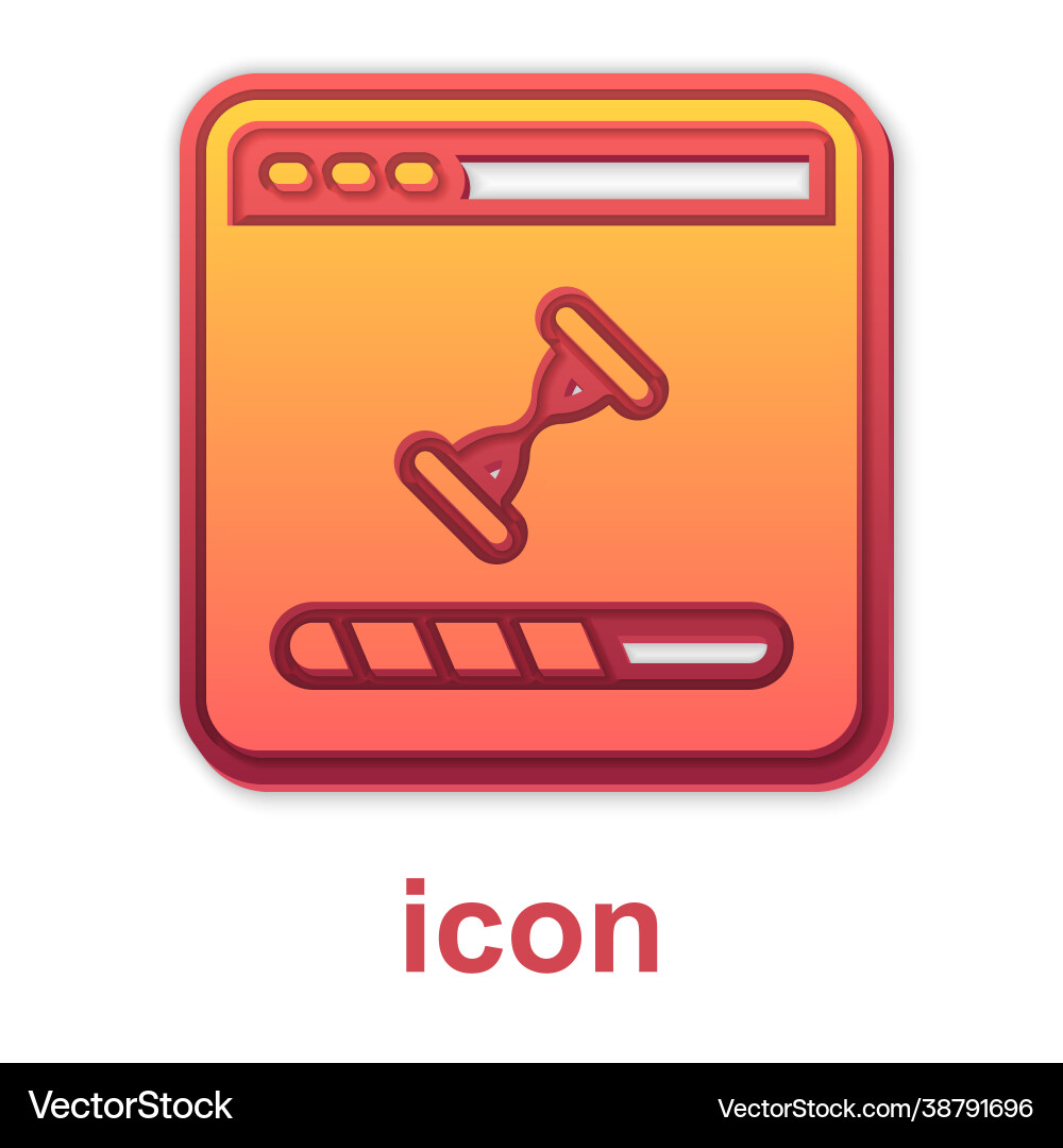 Gold loading a data window with progress bar Gold loading a data window with progress bar vector image