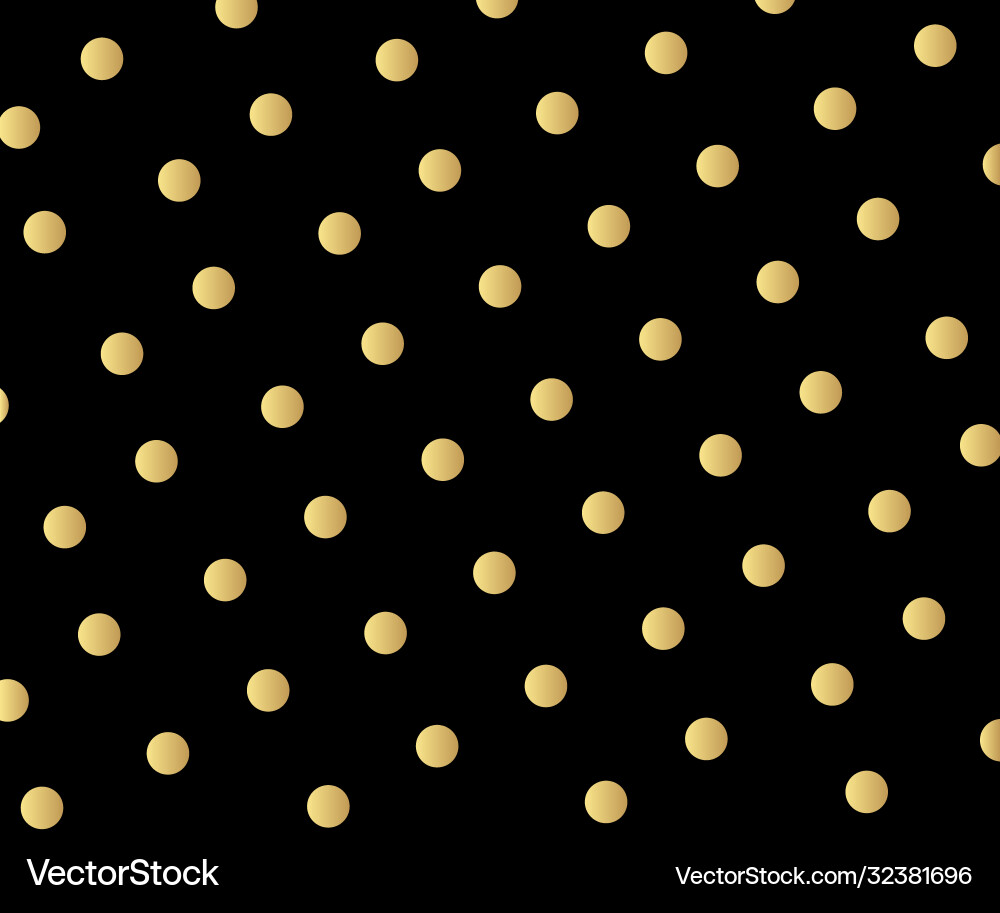 Gold polka dots pattern colorful background Gold polka dots pattern colorful background vector image
