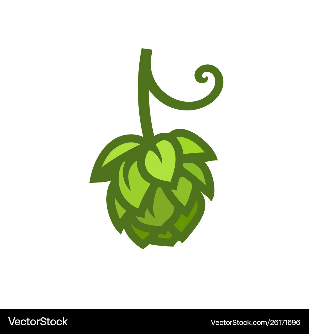 Hop cone icon design element for beer prodaction Hop cone icon design element for beer prodaction Vector Image